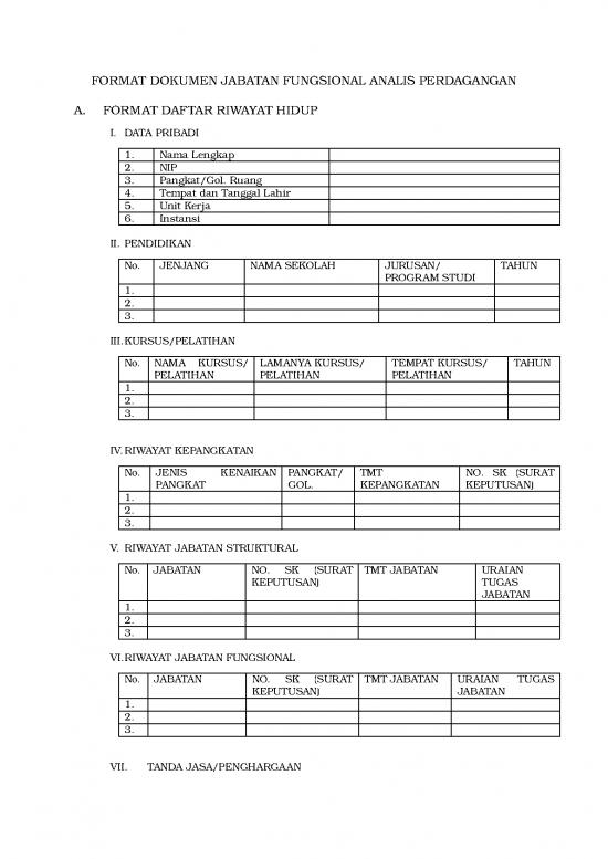 picture_Format Dokumen Jabatan Fungsional Analis Perdagangan | File - Daftar Riwayat Hidup Id 15941