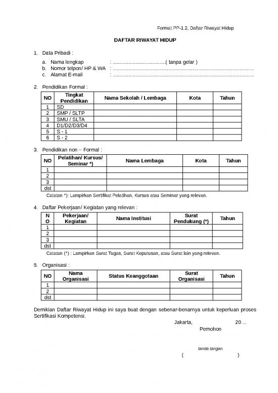 picture1_Format Pp 2   Daftar Riwayat Hidup | File - Daftar Riwayat Hidup Id 15960