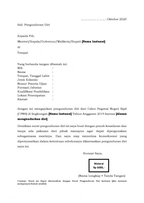 picture Format Surat Pengunduran Diri | File - Surat Pengunduran Diri Id 17047