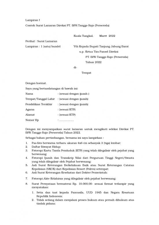 picture Surat Lamaran Doc 15901 | Formulir