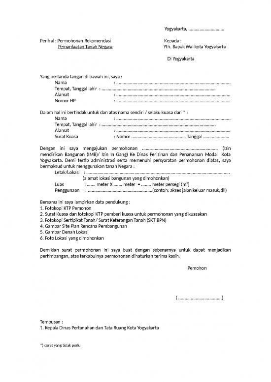 picture File - Izin Mendirikan Bangunan Id 16691 | Formulir Permohonan Rekomendasi Pemanfaatan Tanah Negara 3057