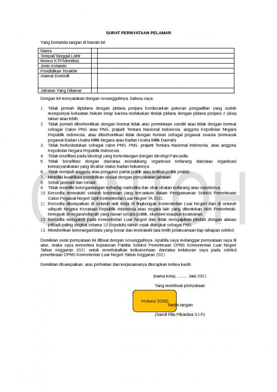picture1_Formulir Surat Pernyataan Kemlu | File - Surat Pernyataan Id 17547