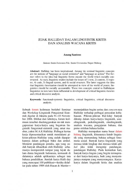 picture Sastra Pdf 16310 | Jejak Halliday Dalam Linguistik Kritis Dan Analisis Wacana Kritis Anang Santoso