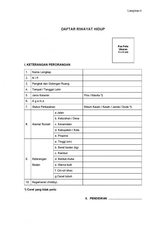 picture Lam6cpns | File - Daftar Riwayat Hidup Id 15950