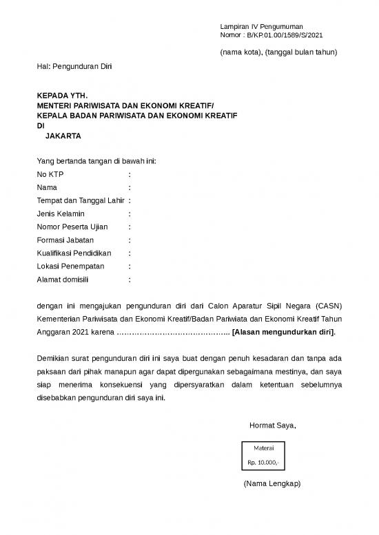 picture1_Lampiran Iv Surat Pengunduran Diri Cpns Kemenparekraf Baparekraf Tahun 2021 1c5fbd5ae4 | File - Surat Pengunduran Diri Id 16966