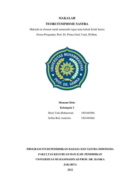 picture_Makalah Kelompok 3 (feminisme Sastra) | File - Makalah Sastra Id 16160