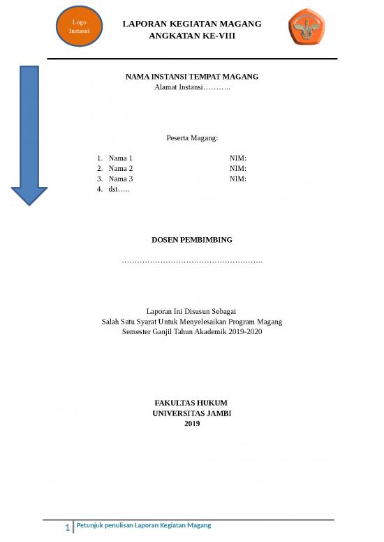 picture Pedoman Pembuatan Laporan Kegiatan Magang | File - Laporan Kegiatan Id 17412
