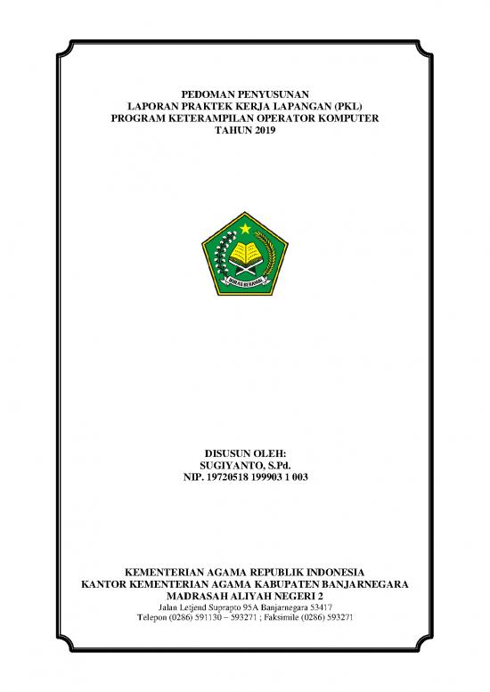 picture Laporan Pdf 17988 | Pedoman Penyusunan Laporan Pkl Man 2