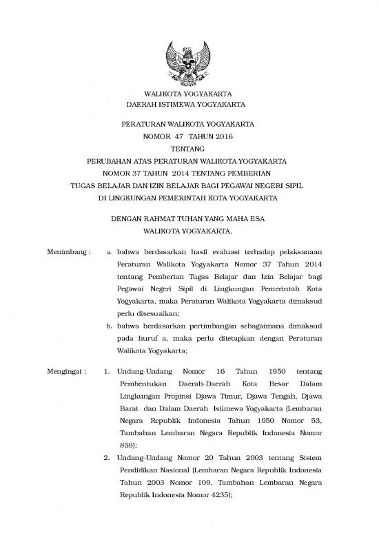 picture_Perwal 2016 47 Perubahan Atas Perwal 2014 37 Pemberian Tugas Belajar Dan Izin Belajar Bagi Pns Di Lingkungan Pemkot Yogyakarta 29