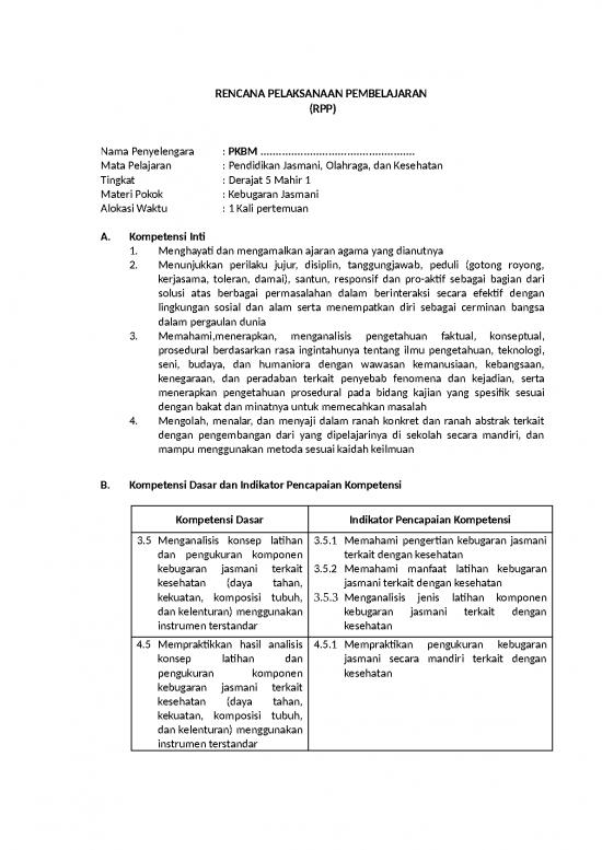 picture1_Rpp Paket C Kebugaran Jasmani | Makalah - Kebugaran Jasmani Id 16180