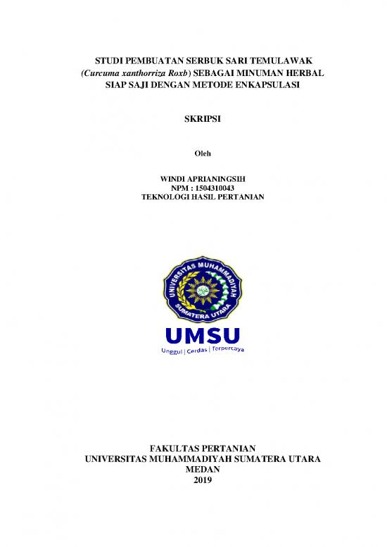 picture_Pertanian Pdf 15866 | Studi Pembuatan Serbuk Sari Temulawak (curcuma Xanthorriza Roxb) Sebagai Minuman Herbal Siap Saji Dengan Metode Enkapsulasi