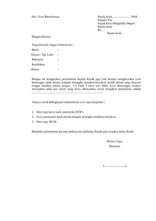 picture_Surat Permohonan Tidak Pernah Dihukum | File - Surat Permohonan Id 16648