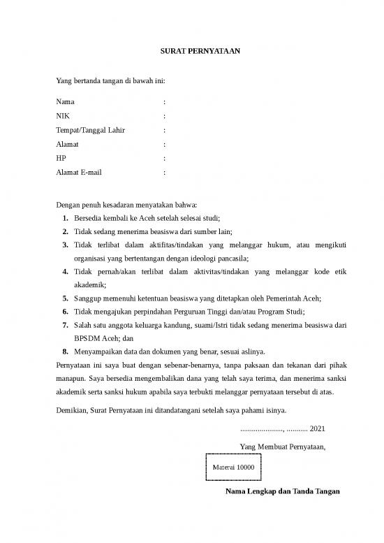 picture_Surat Pernyataan Beasiswa Aceh Ta20212 | File - Surat Pernyataan Id 17501