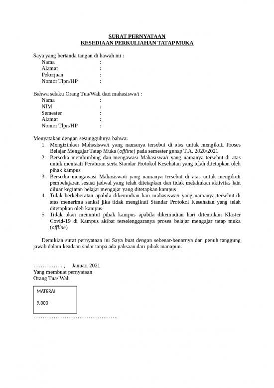 picture_Surat Pernyataan Kelas Offline 1 | File - Surat Pernyataan Id 17833
