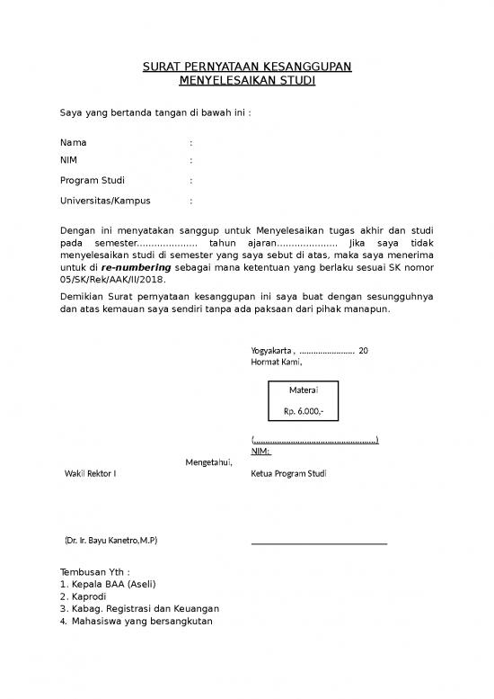 picture_Surat Pernyataan Kesanggupan Menyelesaikan Studi | File - Surat Pernyataan Id 17456