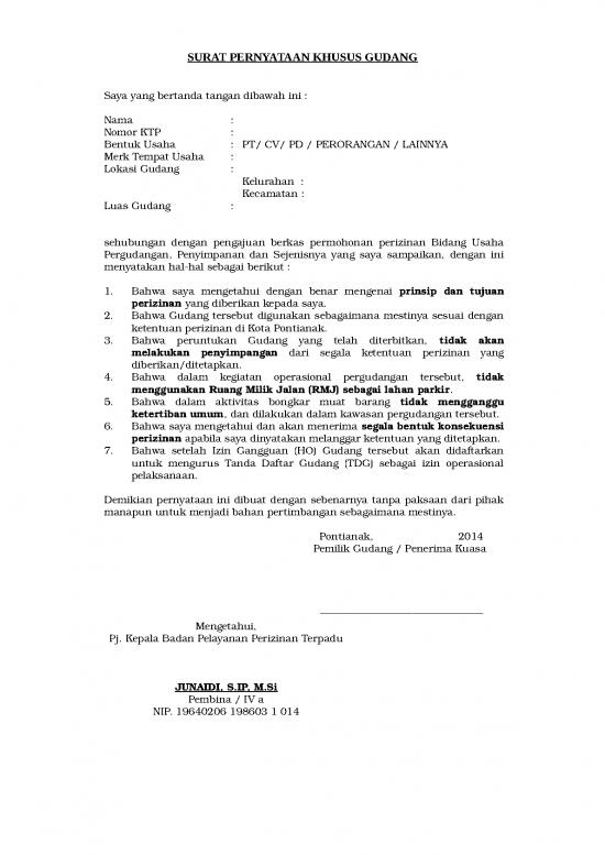 picture_Surat Pernyataan Khusus Gudang | File - Surat Pernyataan Id 17543