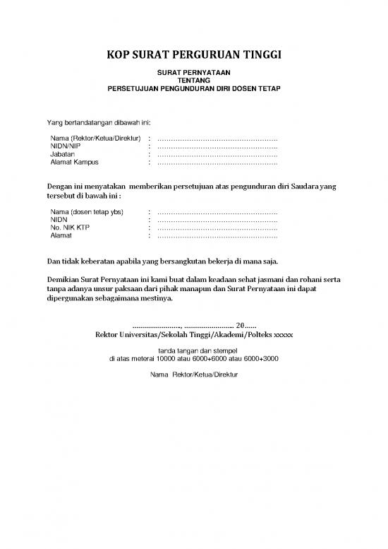 picture_File - Surat Pernyataan Id 16895 | Surat Pernyataan Pengunduran Diri Dosen Tetap