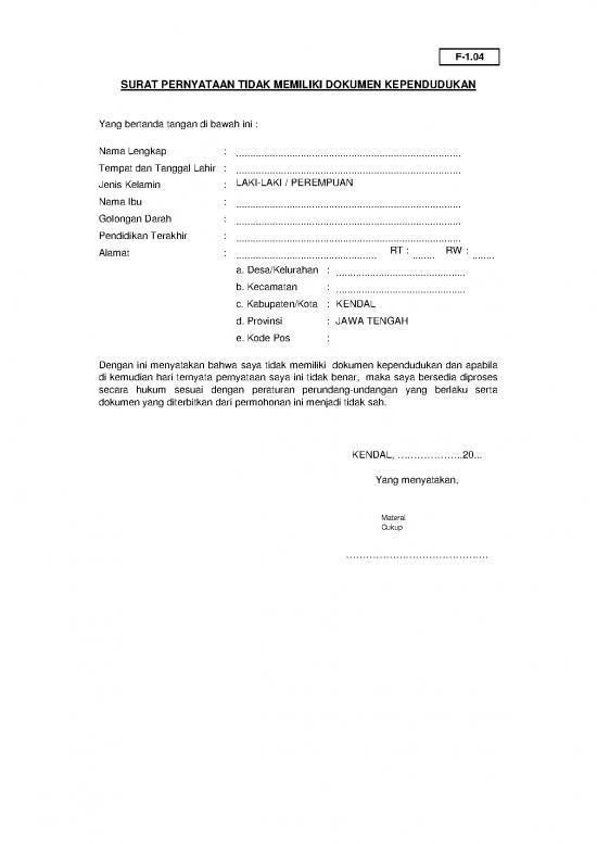 picture_Surat Pernyataan Rentan Penduduk | File - Surat Pernyataan Id 17817