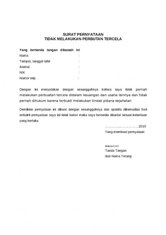picture1_Surat Pernyataan Tercela | File - Surat Pernyataan Id 17565