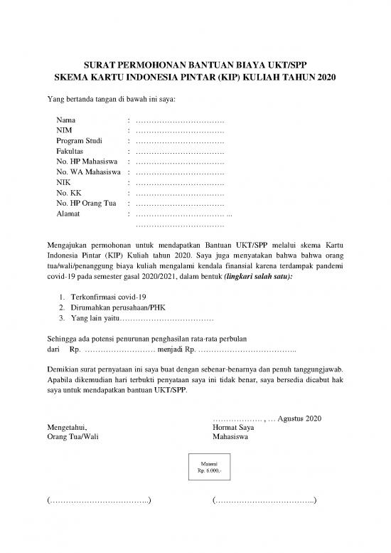 picture_Template Surat Permohonan Bantuan Ukt | File - Surat Permohonan Id 16595