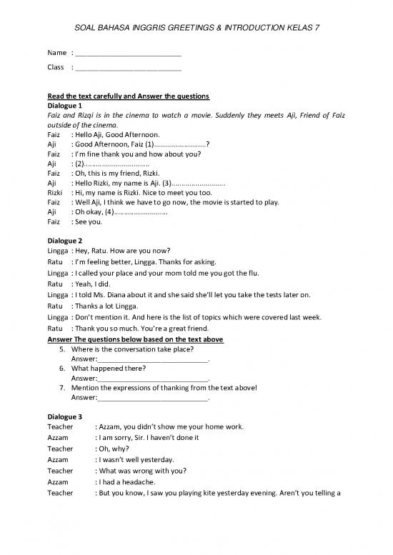 picture_Bahasa Inggris Pdf 17264 | Tugas Bdr 2 Bahasa Inggris Greetings Thanking And Apologizing Kelas 7