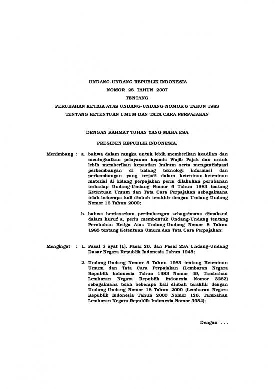 picture Hukum Pdf 18359 | Uu Nomor 28 Tahun 2007