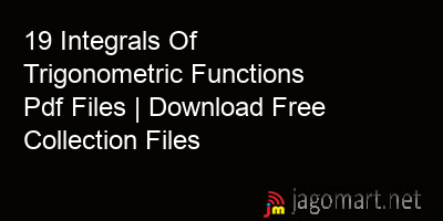 picture 19 Integrals Of Trigonometric Functions Pdf Files | Download Free Collection Files