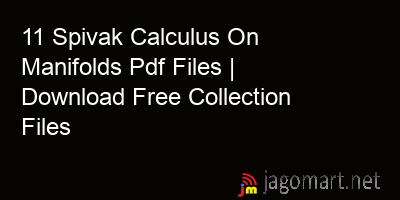 picture 11 Spivak Calculus On Manifolds Pdf Files | Download Free Collection Files