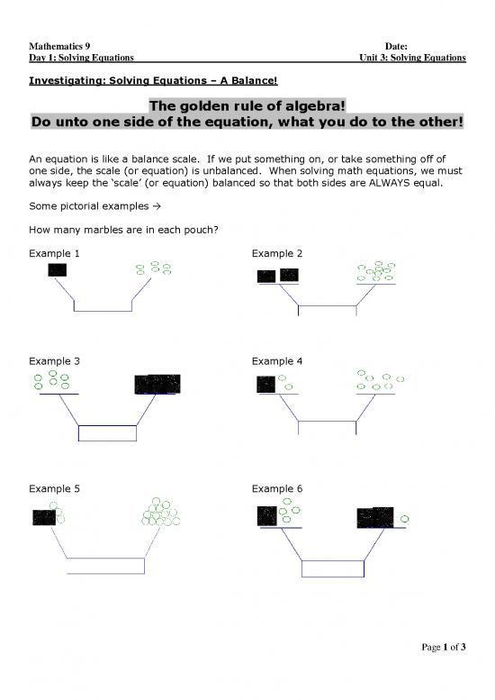 picture_Solving Equations Pdf 175786 | 1   Solve Simple Equations
