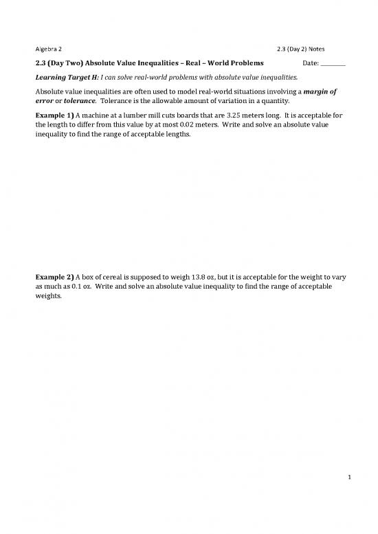 picture Absolute Value Inequalities Problems Pdf 176531 | 3 Daytwo Notes