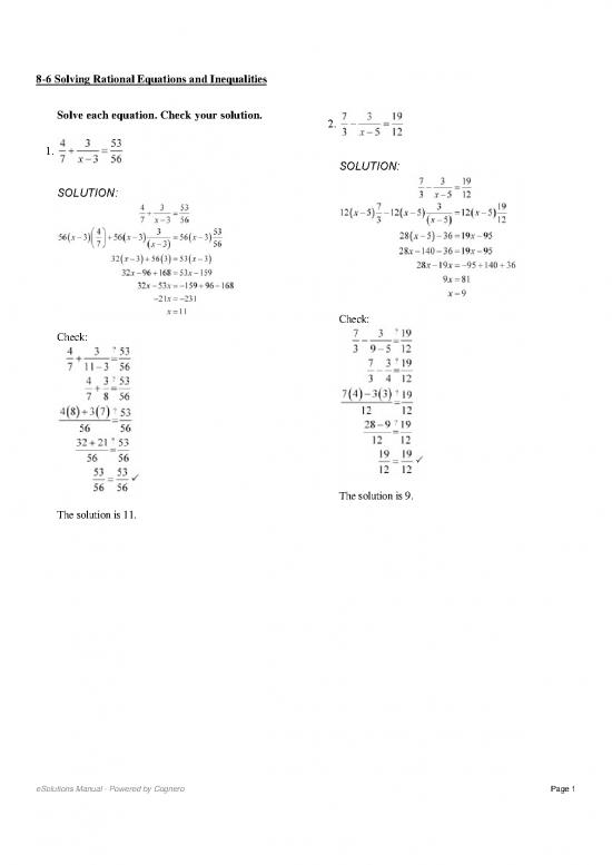picture_Solving Inequalities Pdf 176005 | 8 6 Solving Rational Equations And Inequalities