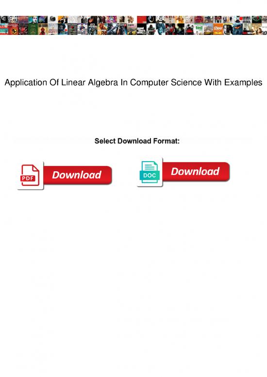 picture Applications Of Matrices In Computer Science Pdf 174382 | Application Of Linear Algebra In Computer Science With Examples