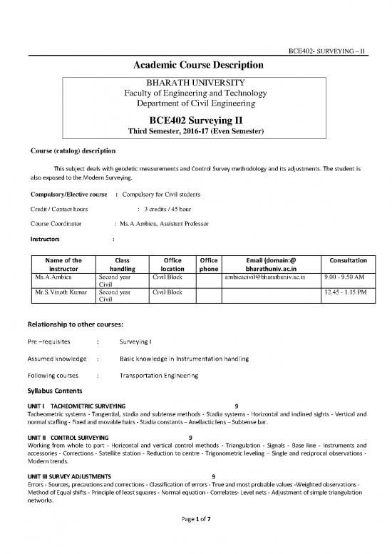 picture_Measurements Pdf 175159 | Bce402  Surveying &ndash; Ii