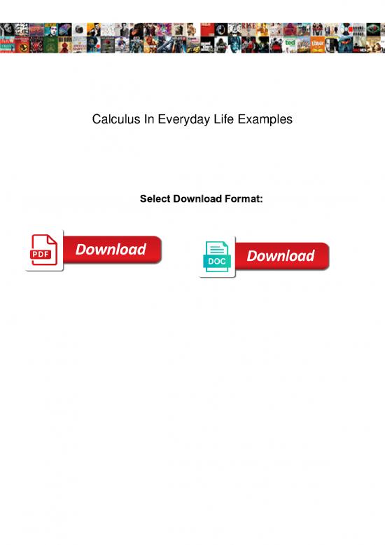 picture Everyday Calculus Pdf 174733 | Calculus In Everyday Life Examples