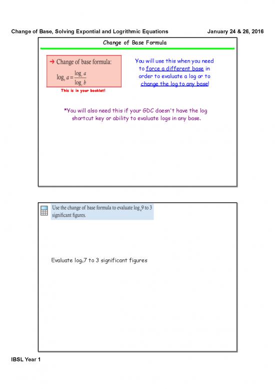 picture Solving Logarithmic Equations With Different Bases Pdf 176416 | Change Of Base Exp   Log Equations