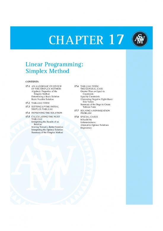 picture Linear Programming Examples And Solutions Pdf 176633 | Chapter 17