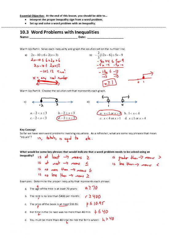 picture_Solved Problems Pdf 175685 | Day 14 10 3 Inequality Word Problems Keymas