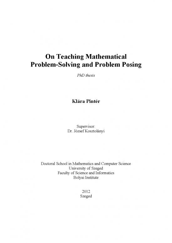 picture Problem Solving In Mathematics Pdf 176855 | Doktori Tezisek Angol Vegleges