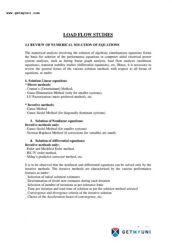 picture Newton Method For System Of Nonlinear Equations 175143 | Electrical Engineering Engineering Computer Techniques In Power System Analysis Load Flow Studies Notes