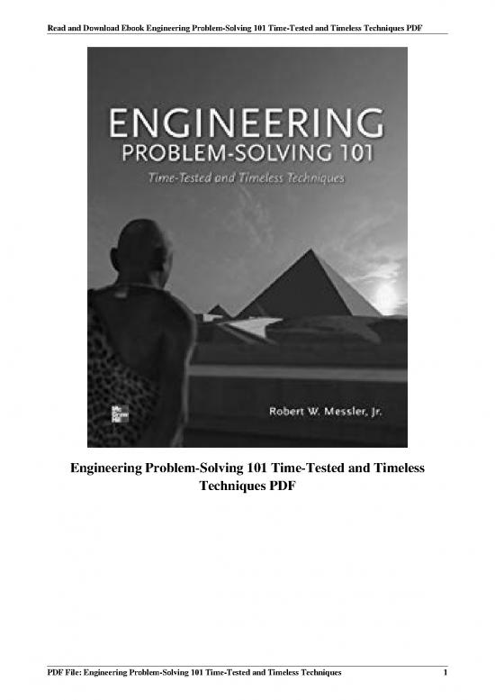 picture_Problem Solving 101 Pdf 175907 | Engineering Problem Solvi