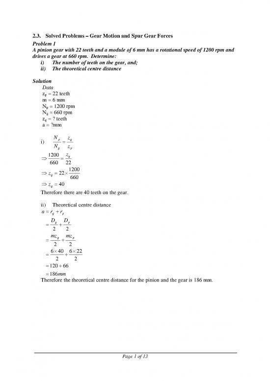picture_Solved Problems Pdf 175188 | Files%2fengineering Design And Analysis 2   Spur Gear Force Analysis   Worked Examples