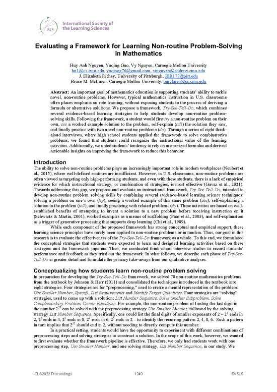 picture_Problem Solving Strategies Pdf 176496 | Icls2022 Evaluatingframework