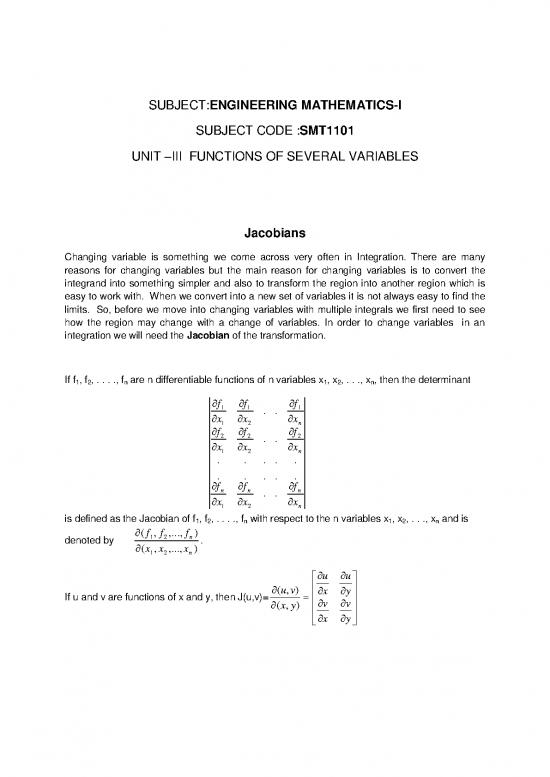picture Jacobian Transformation Pdf 174556 | Iii Unit
