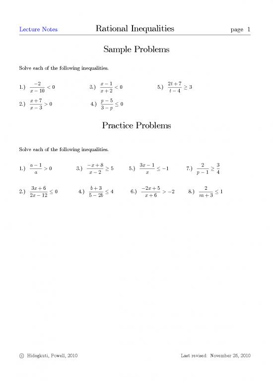 picture Rational Inequalities Examples With Answers Pdf 176099 | Inequality3