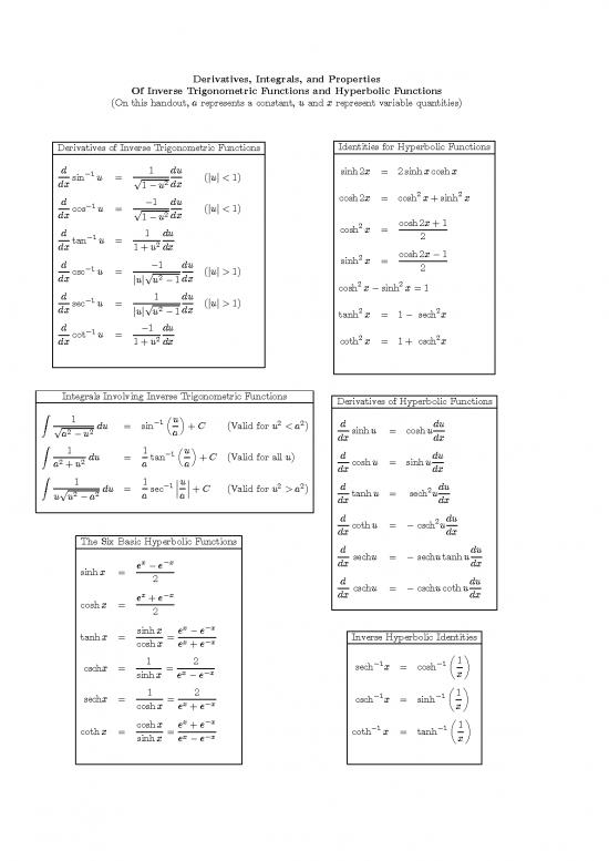 picture Integrals Of Trigonometric Functions Pdf 174754 | Invhyp
