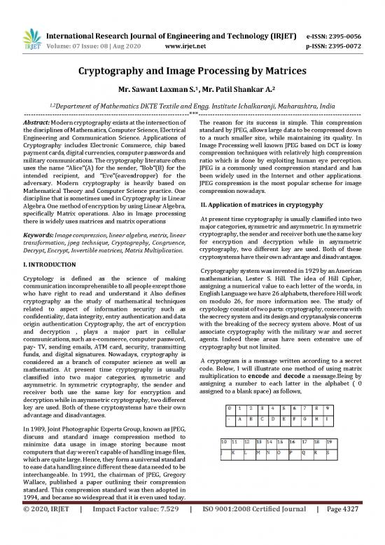 picture Applications Of Matrices In Computer Science Pdf 174402 | Irjet V7i8746