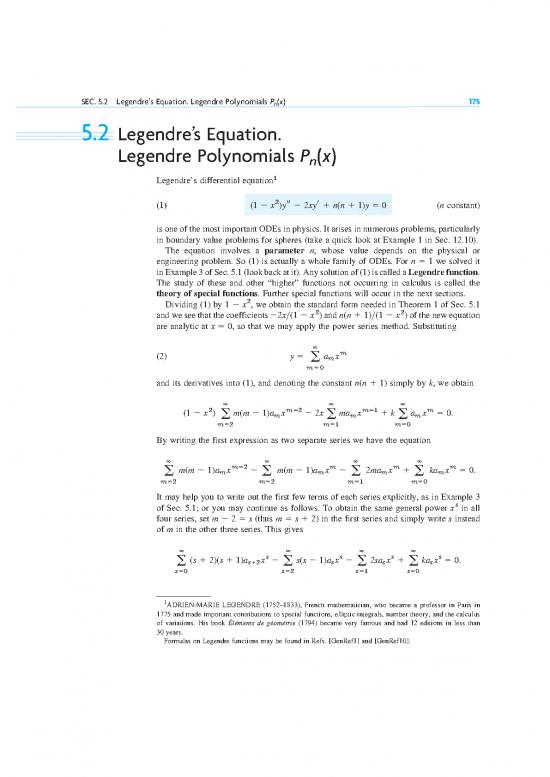 picture Solved Problems Pdf 175470 | Legendre Equation