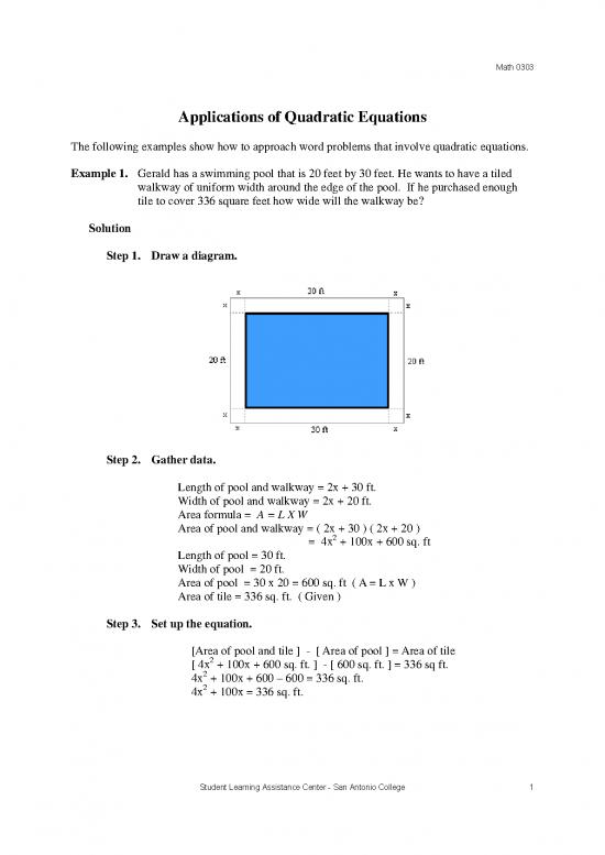 picture_Simple Equations Problems Pdf 176320 | Math0303 Applications Of Quadratic Equations
