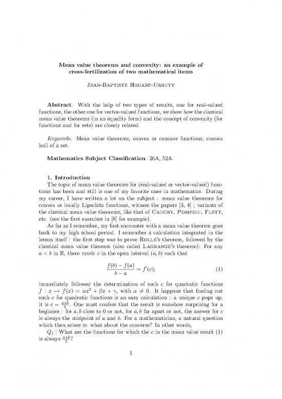 picture_Career Pdf 174675 | Mean Value Theorems Convexity