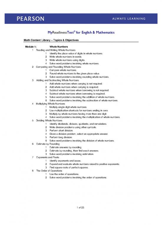 picture_Mrt Math Topics With Objectives